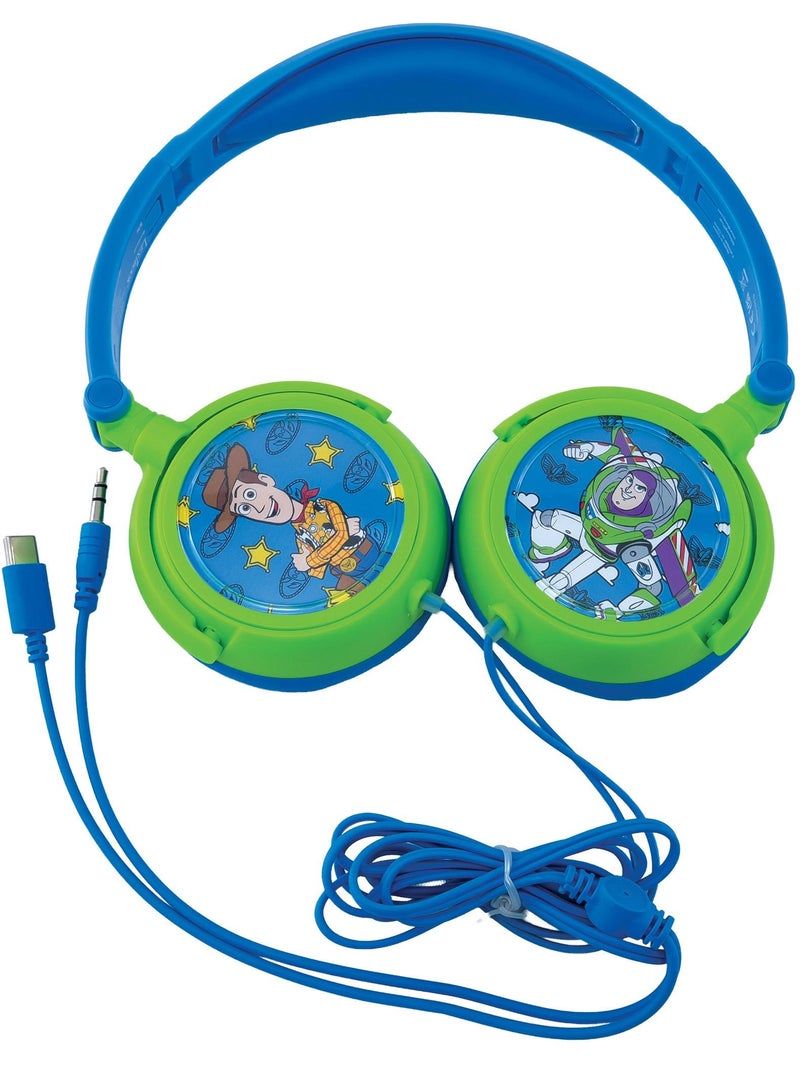 Casque stéréo filaire pliable avec limitation de volume d'écoute toy story Vert - Kiabi