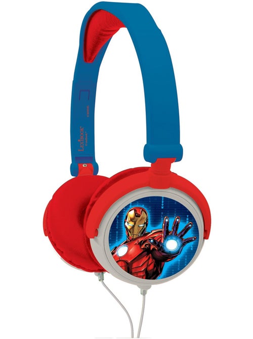 Casque stéréo filaire pliable avengers avec limitation de volume d'écoute - Kiabi Casque stéréo filaire pliable avengers avec limitation de volume d'écoute - Kiabi