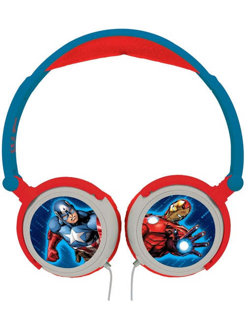 Casque stéréo filaire pliable avengers avec limitation de volume d'écoute - Kiabi Casque stéréo filaire pliable avengers avec limitation de volume d'écoute - Kiabi