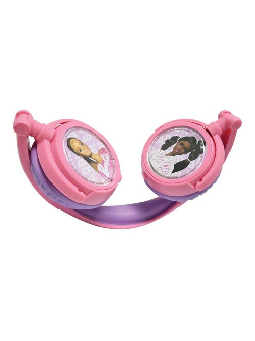 Casque stéréo filaire pliable barbie avec limitation de volume d'écoute - Kiabi Casque stéréo filaire pliable barbie avec limitation de volume d'écoute - Kiabi
