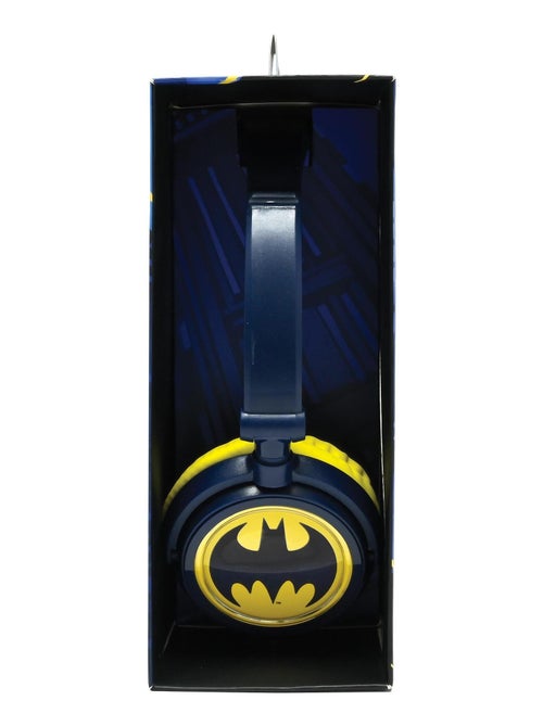 Casque stéréo filaire pliable batman avec limitation de volume d'écoute - Kiabi Casque stéréo filaire pliable batman avec limitation de volume d'écoute - Kiabi