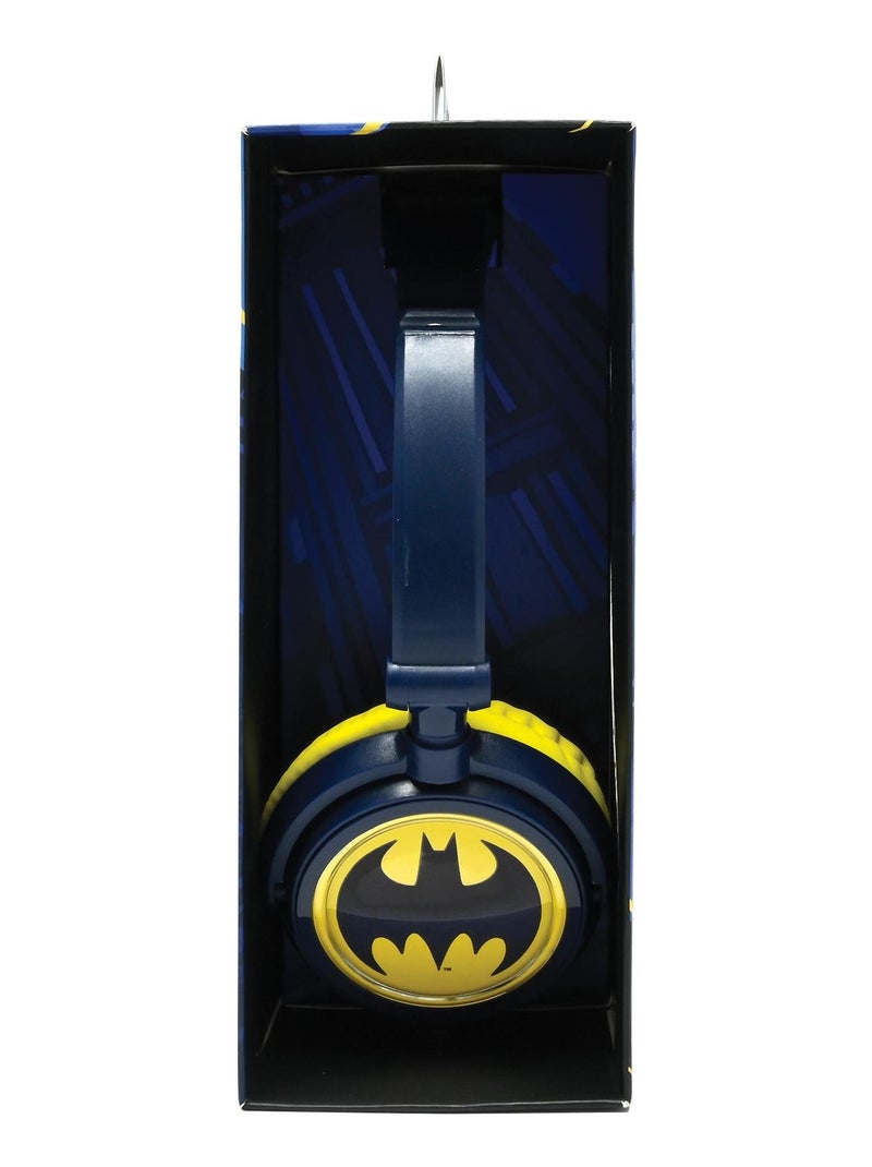 Casque stéréo filaire pliable batman avec limitation de volume d'écoute Bleu marine - Kiabi