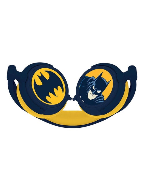 Casque stéréo filaire pliable batman avec limitation de volume d'écoute - Kiabi Casque stéréo filaire pliable batman avec limitation de volume d'écoute - Kiabi