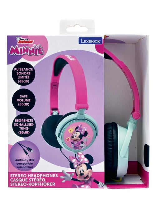 Casque stéréo filaire pliable minnie mouse avec limitation de volume d'écoute - Kiabi Casque stéréo filaire pliable minnie mouse avec limitation de volume d'écoute - Kiabi