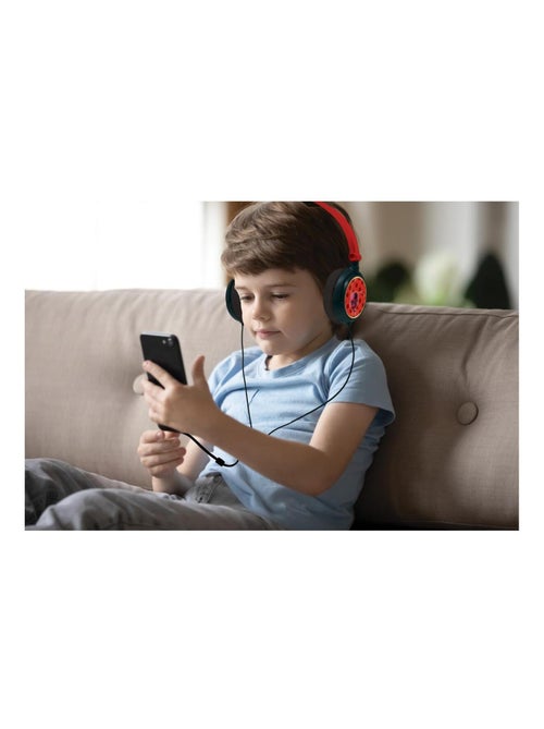 Casque stéréo filaire pliable miraculous avec limitation de volume d'écoute - Kiabi Casque stéréo filaire pliable miraculous avec limitation de volume d'écoute - Kiabi