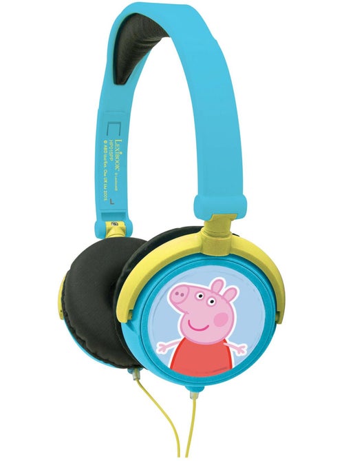 Casque stéréo filaire pliable peppa pig avec limitation de volume d'écoute - Kiabi Casque stéréo filaire pliable peppa pig avec limitation de volume d'écoute - Kiabi