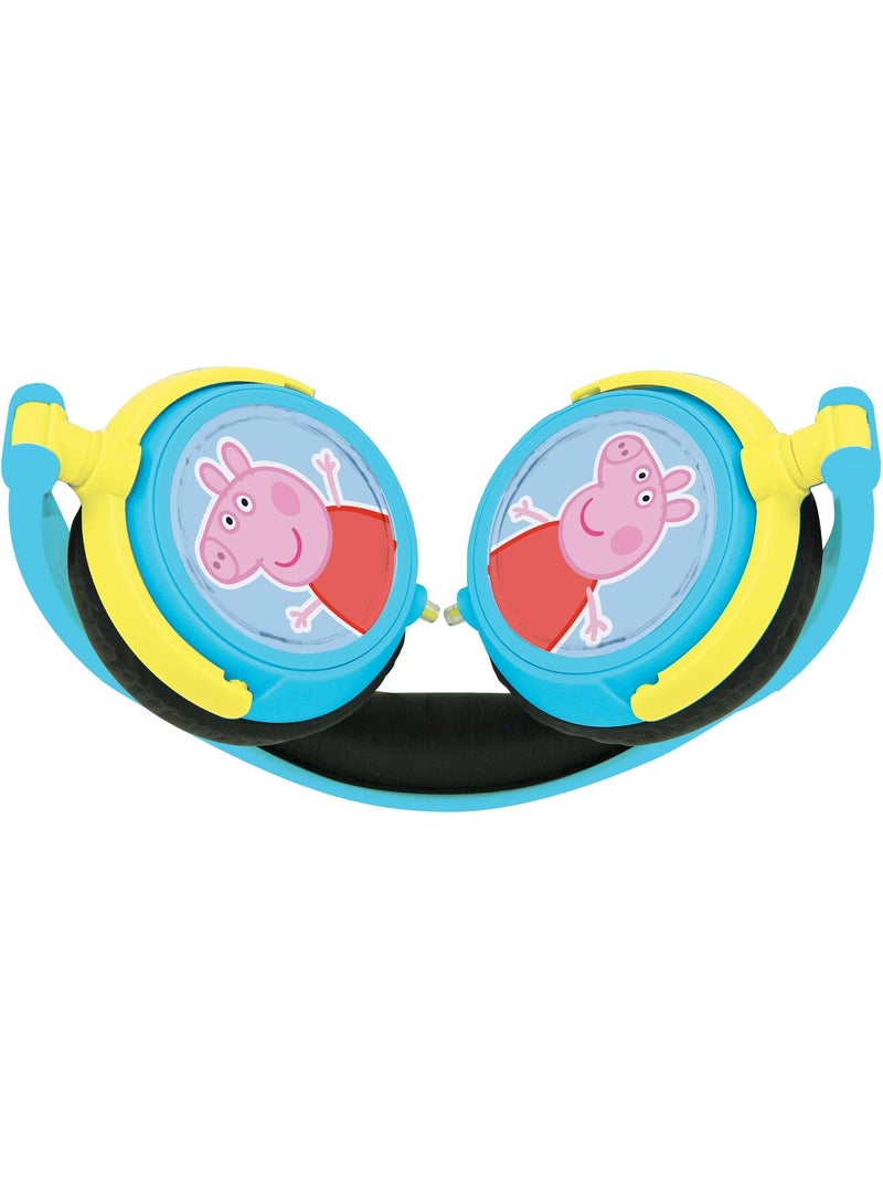 Casque stéréo filaire pliable peppa pig avec limitation de volume d'écoute Bleu - Kiabi