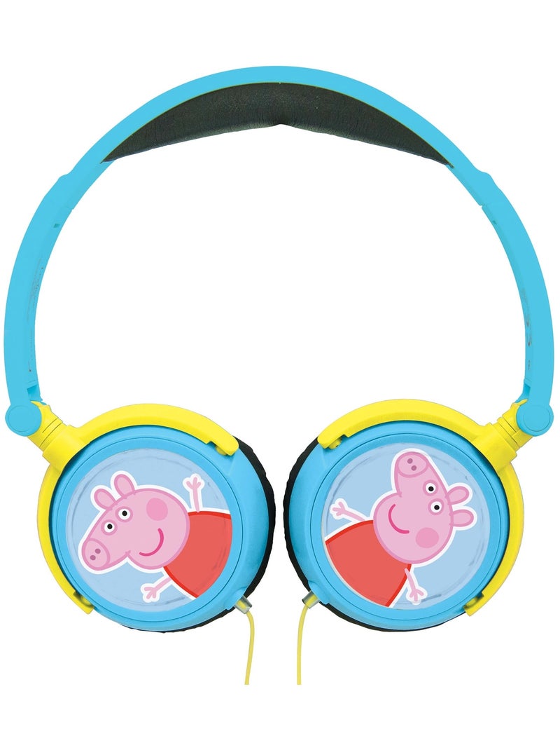 Casque stéréo filaire pliable peppa pig avec limitation de volume d'écoute Bleu - Kiabi