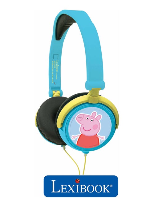 Casque stéréo filaire pliable peppa pig avec limitation de volume d'écoute - Kiabi Casque stéréo filaire pliable peppa pig avec limitation de volume d'écoute - Kiabi