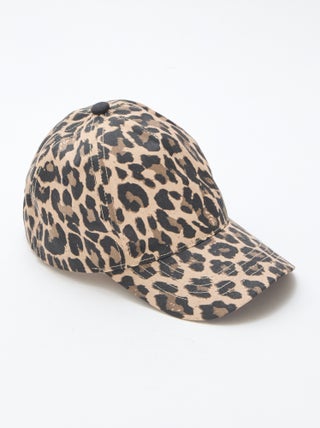 Casquette à motif léopard