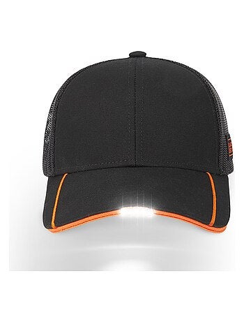 Casquette avec filet work homme avec led black & decker