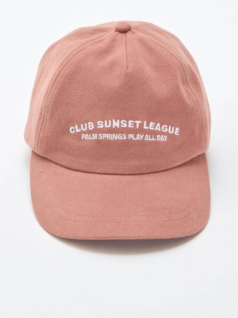 Casquette baseball en coton Orange - Kiabi