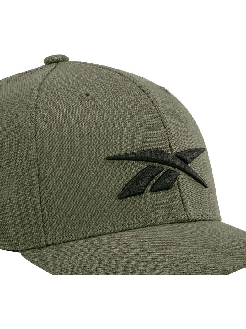 Casquette baseball en polyester avec broderie vector cap reebok Vert kaki - Kiabi