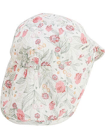 Casquette cache-cou bébé en gaze de coton Anaelle
