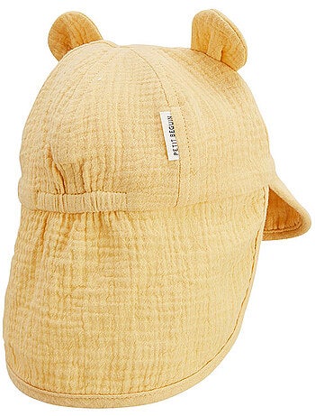 Casquette cache-cou bébé en gaze de coton Camila