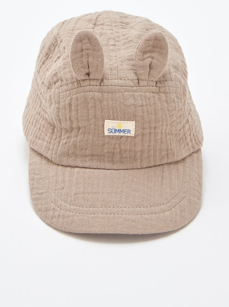 Casquette en gaze de coton Marron - Kiabi