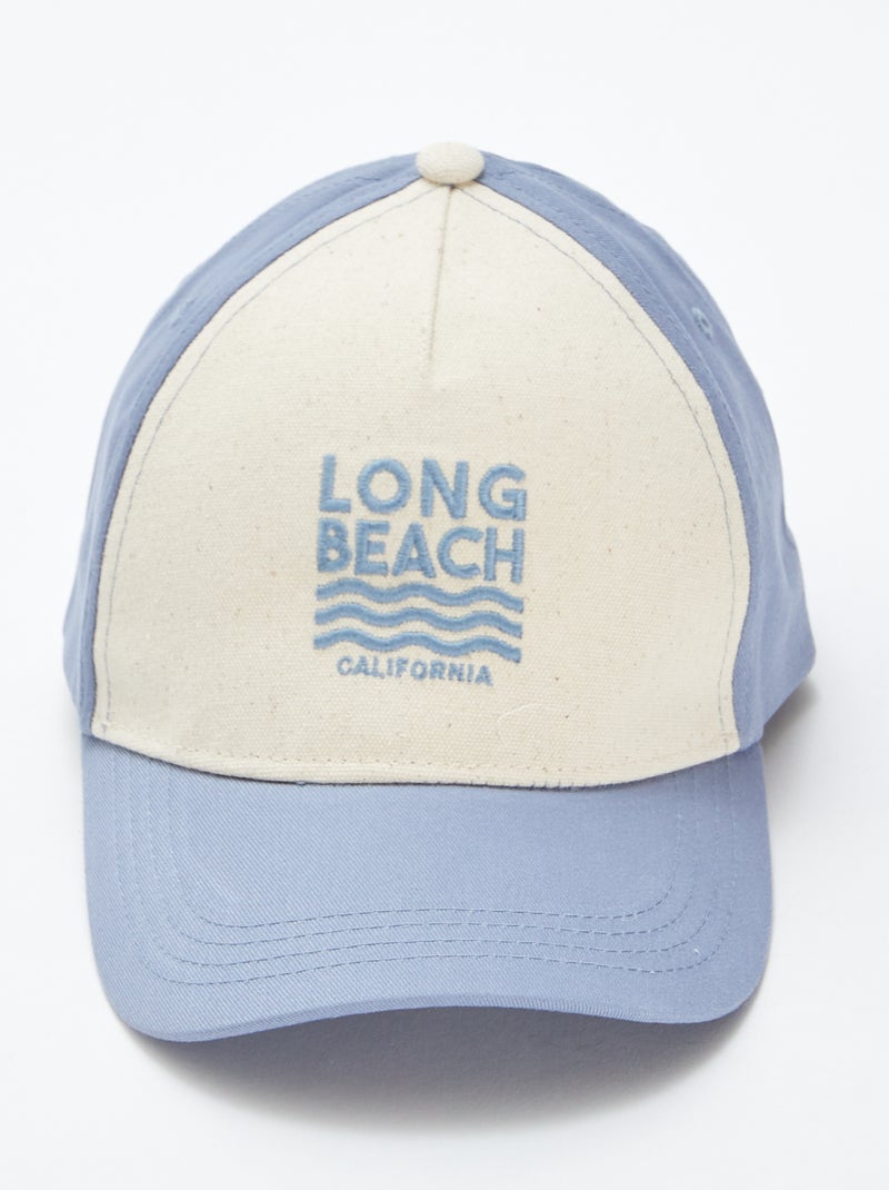 Casquette en toile avec broderies BLEU - Kiabi