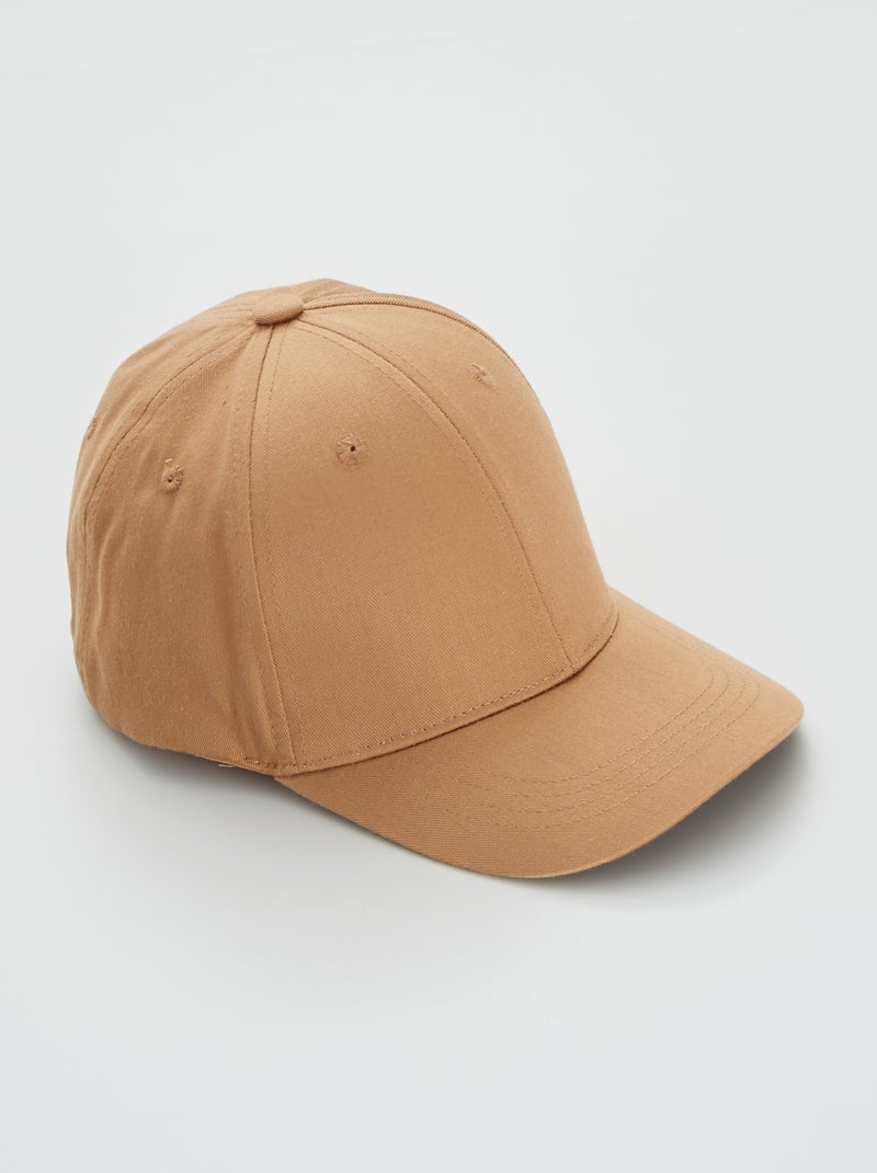 Casquette en toile unie brun - Kiabi