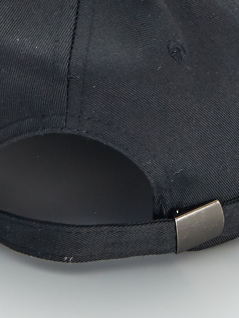 Casquette en toile unie noir - Kiabi