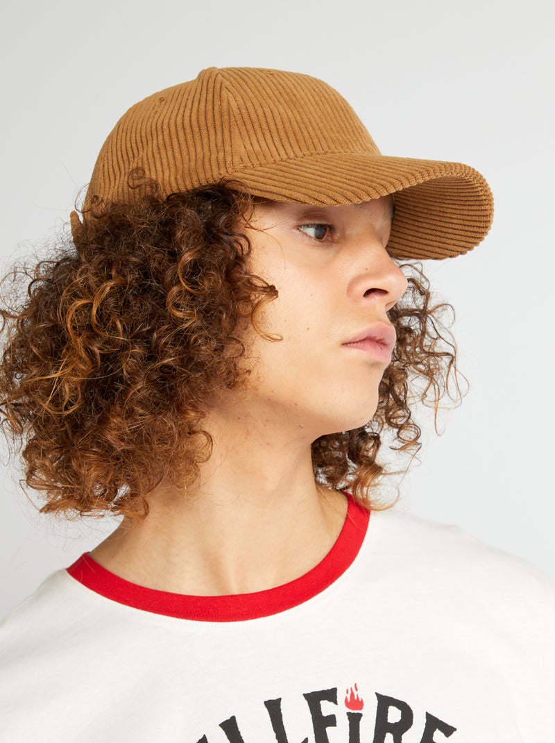 Casquette en velours Camel - Kiabi