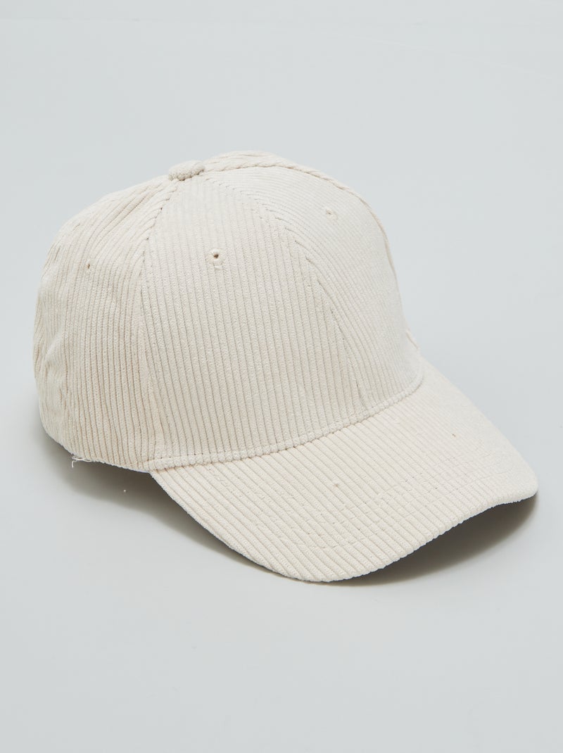 Casquette en velours réglable Beige - Kiabi