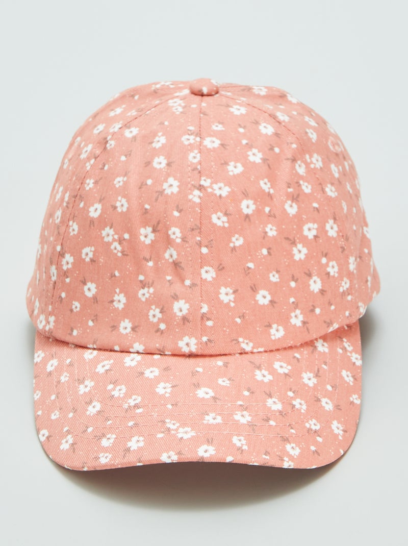 Casquette fleurie en coton Rose - Kiabi