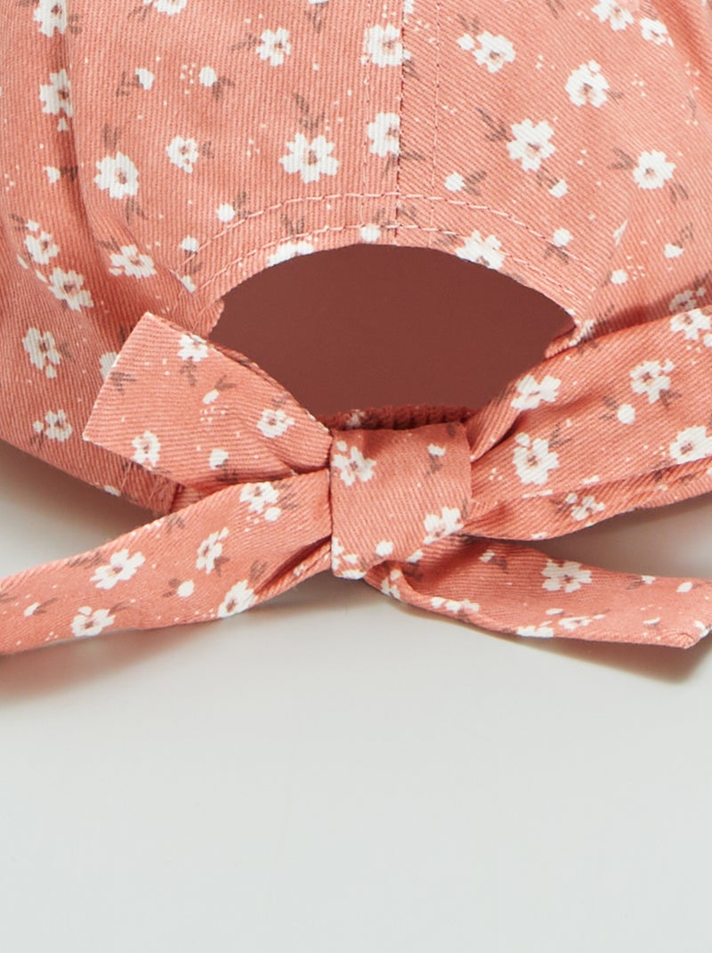 Casquette fleurie en coton Rose - Kiabi