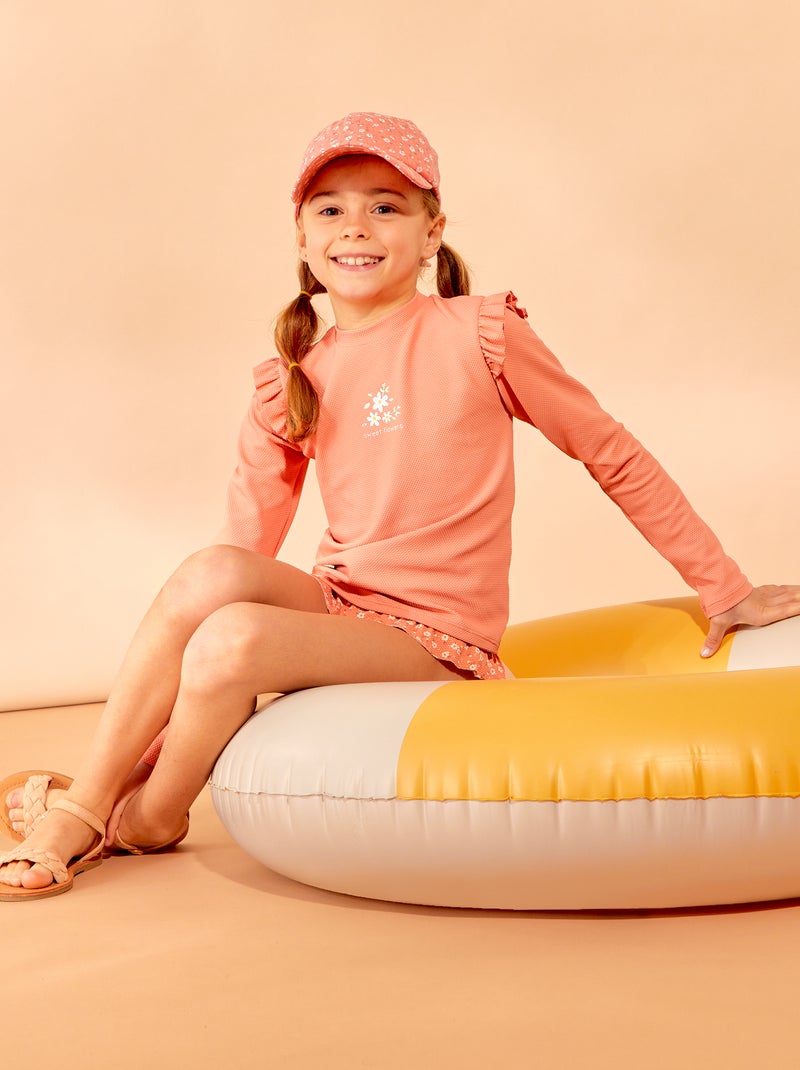 Casquette fleurie en coton Rose - Kiabi