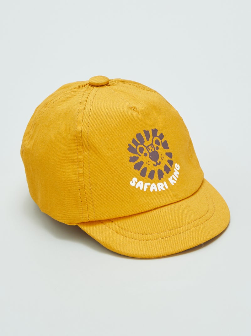 Casquette imprimée 'lion' en twill Jaune moutarde - Kiabi
