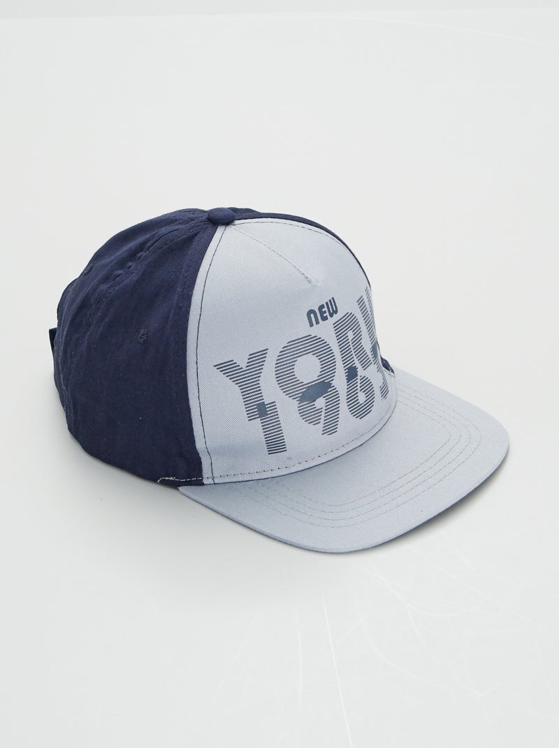 Casquette 'New York' en toile gris - Kiabi