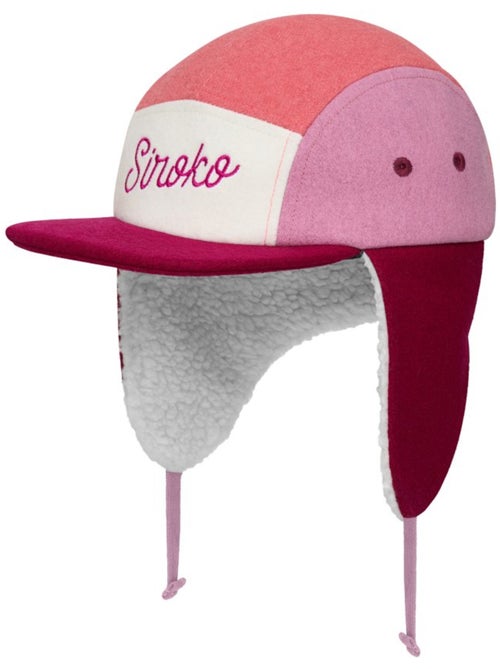 Casquette polaire avec cache-oreilles enfant lifestyle enfants flyer dark rose - Kiabi
