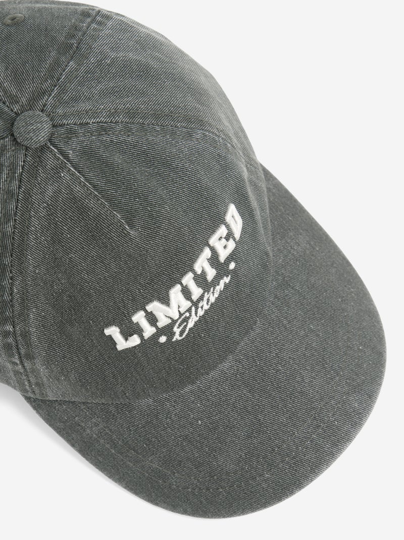 Casquette réglable à scratch Kaki - Kiabi