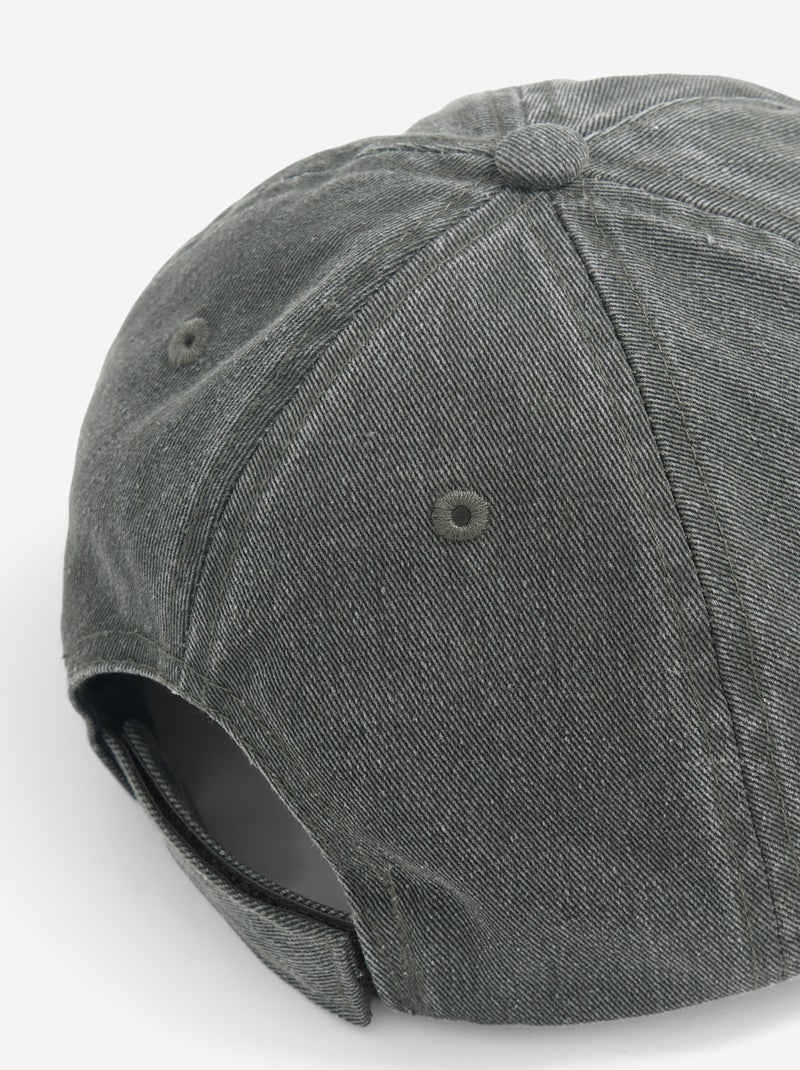 Casquette réglable à scratch Kaki - Kiabi