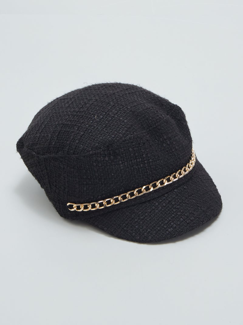 Casquette style 'baker boy' Noir - Kiabi