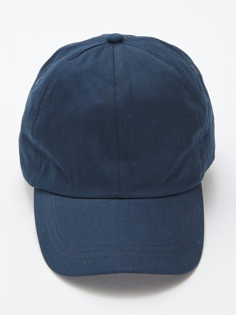 Casquette uni en coton BLEU - Kiabi
