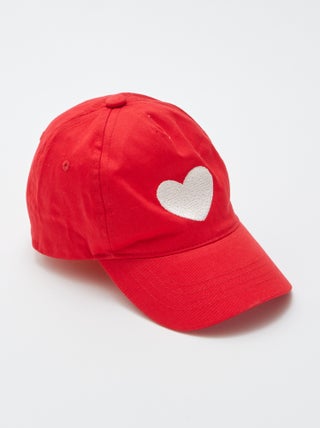 Casquette unie avec motif brodé