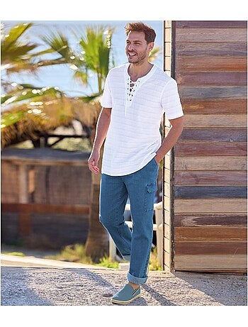 Casual cargobroek van spijkerstof - atlas for men