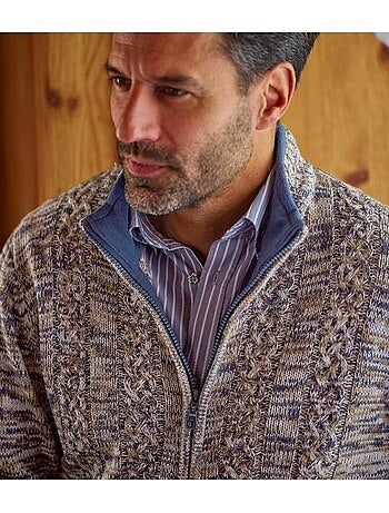 Casual gemêleerd tricot vest - atlas for men