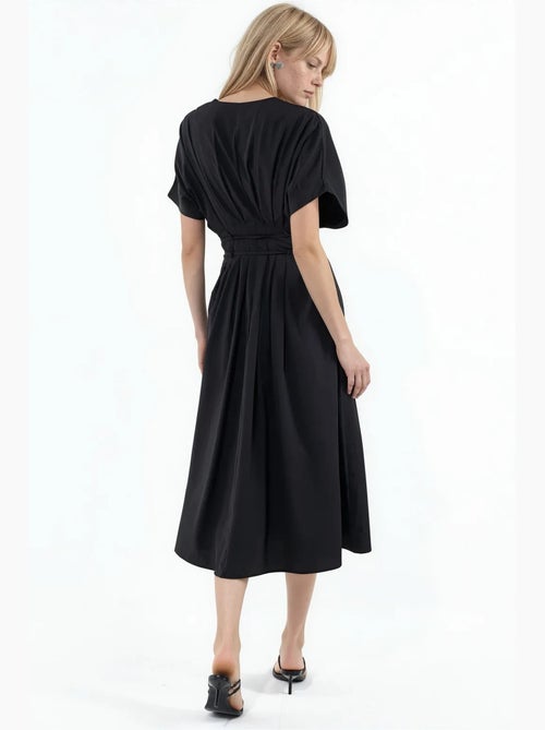 Casual midi-overhemdjurk met v-hals busem - Kiabi Casual midi-overhemdjurk met v-hals busem - Kiabi
