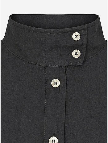 Casual overhemdblouse met mandarijnkraag mixray