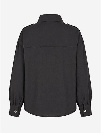 Casual overhemdblouse met mandarijnkraag mixray