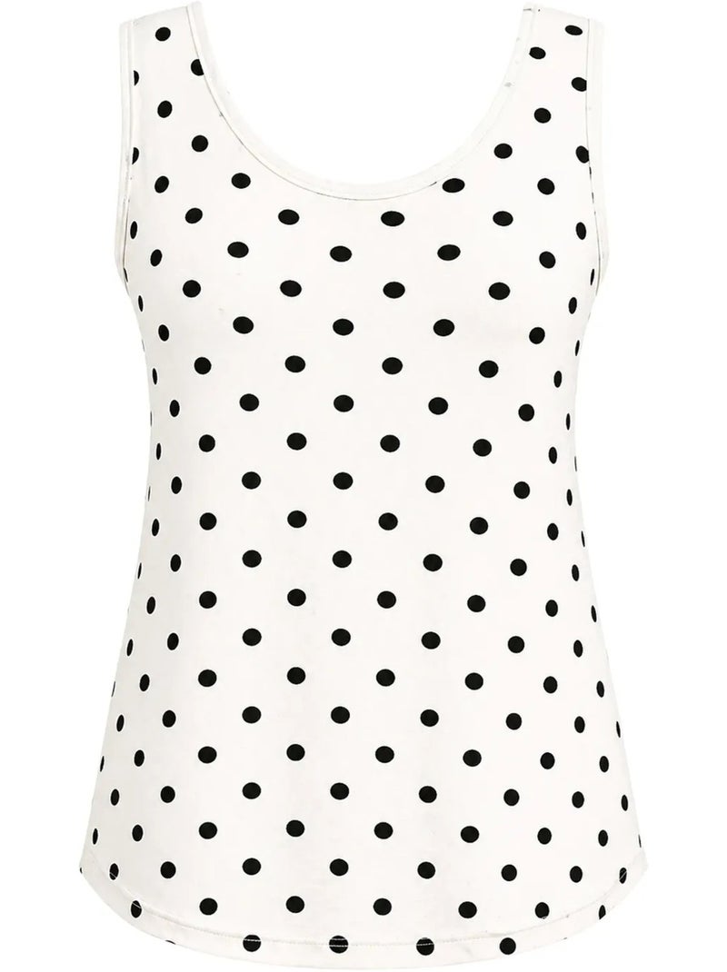 Casual tanktop met u-hals in katoenmix mixray Multicolor - Kiabi