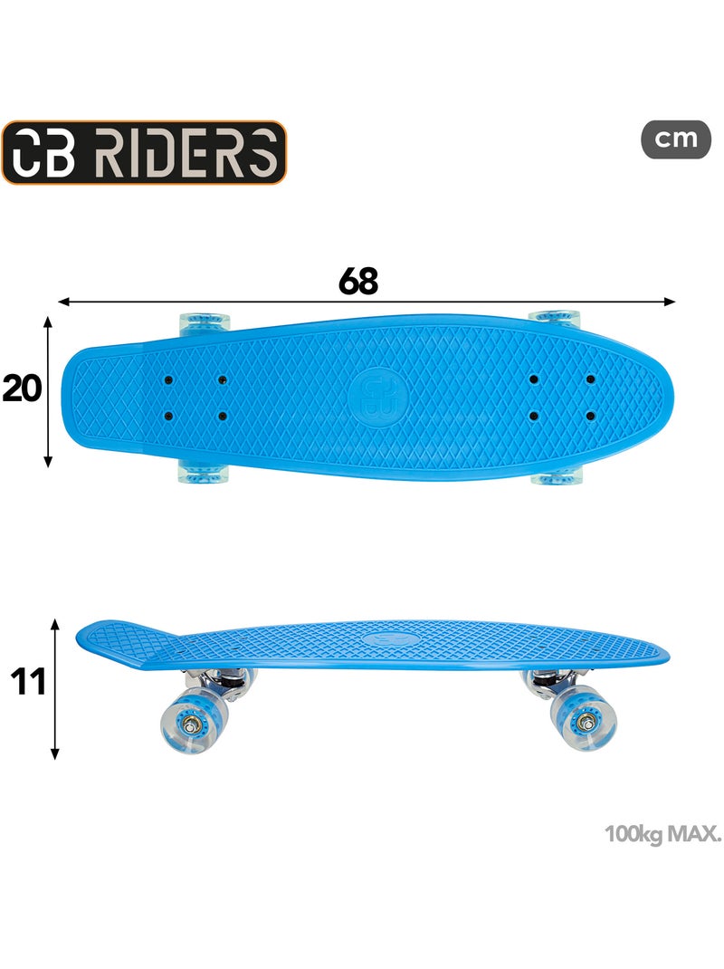 Cb riders kinderskateboard met 4 wielen, blauw, 68 cm N.v.t. - Kiabi