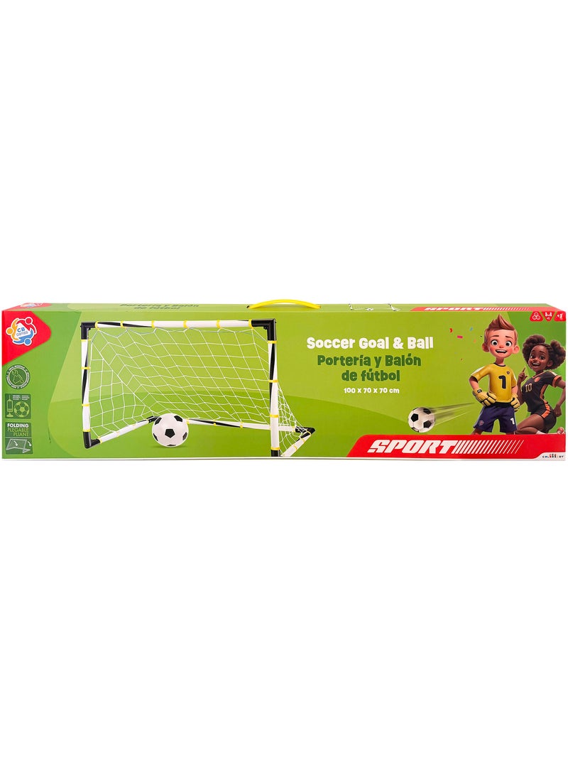 Cb toys opvouwbaar voetbaldoel met bal en pomp N.v.t. - Kiabi