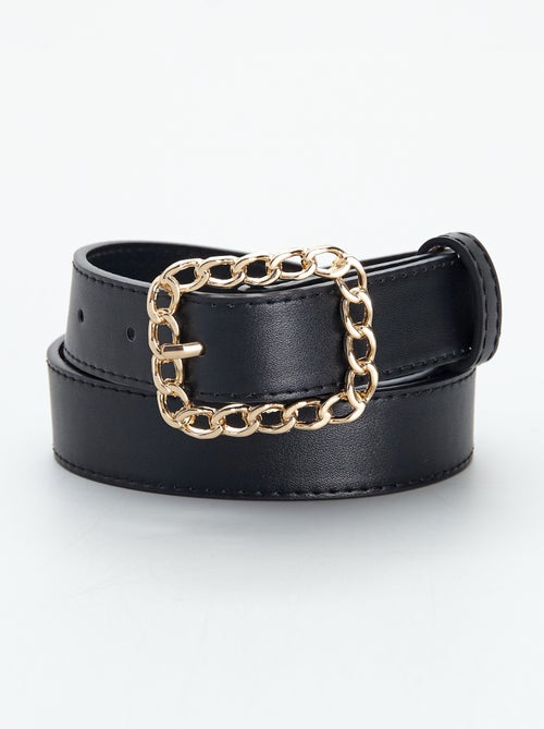 Ceinture à boucle dorée - Kiabi