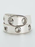 Ceinture à œillets Blanc métallique - Kiabi