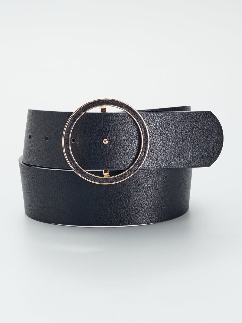 Ceinture avec boucle métallique doréé noir - Kiabi