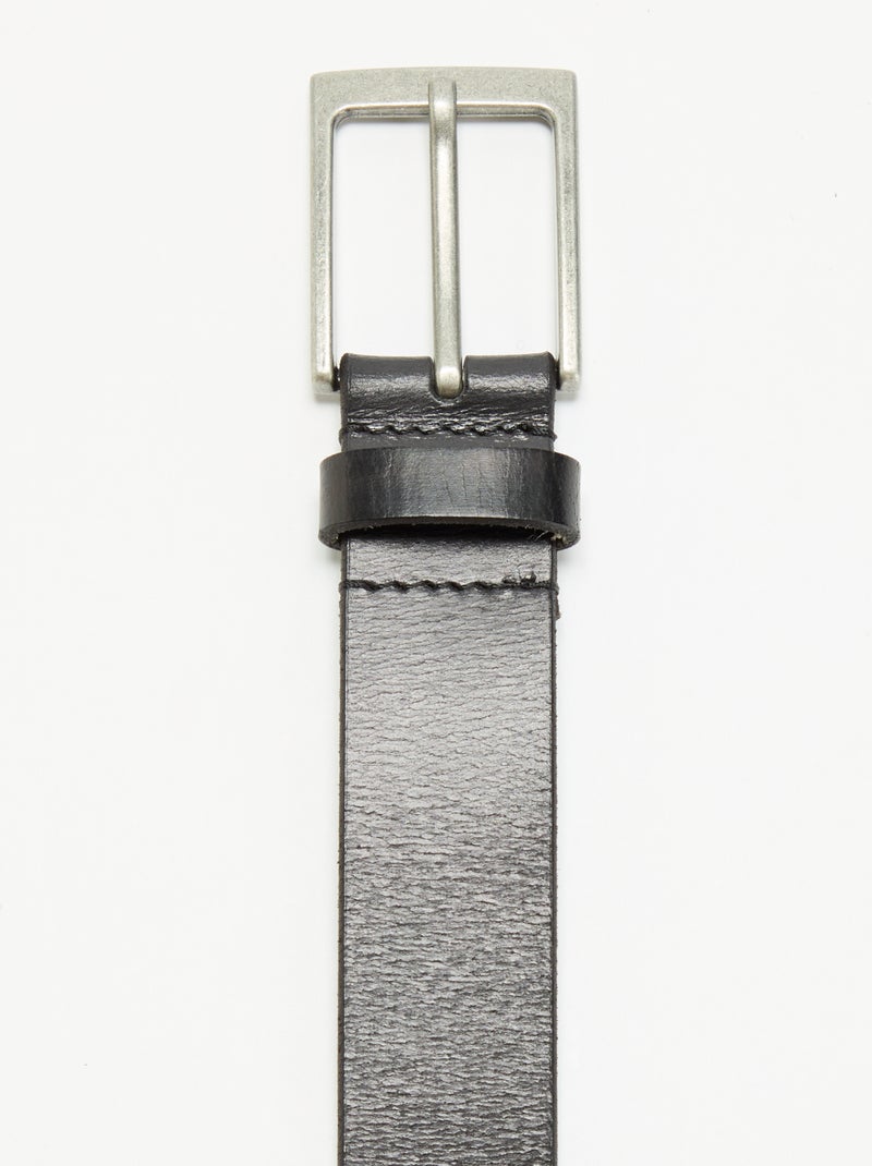 Ceinture basique avec boucle métallique Noir - Kiabi