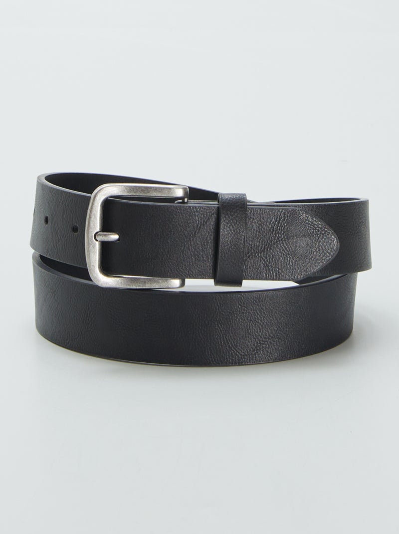 Ceinture basique boucle métallique Noir - Kiabi