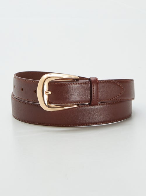 Ceinture basique en cuir - Kiabi